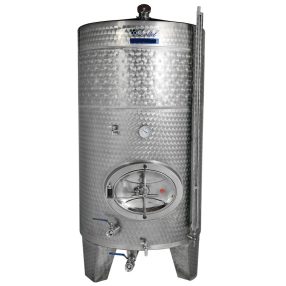   Zárt bortartály inox duplafalú 1100L 4 csappal 2 tisztító nyílással Zottel
