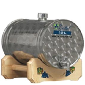   Tartály fekvő 12L fa állványon, rozsdamentes csappal Zottel