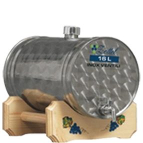   Tartály fekvő 16L fa állványon, rozsdamentes csappal Zottel