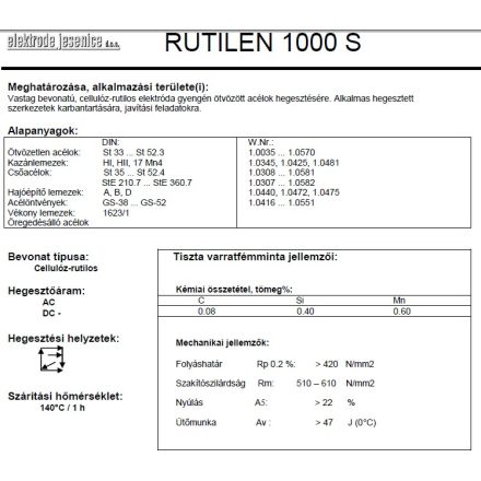 Elektróda Rutilen 1000 S 2.0 mm