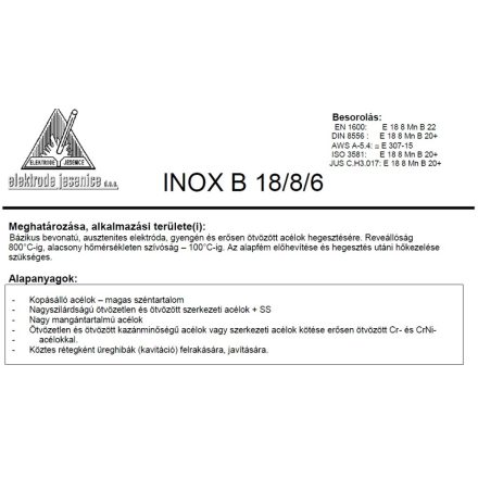 Elektróda INOX B 18/8/6 2.5 mm