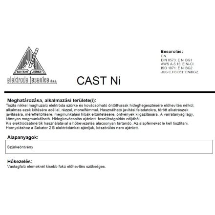 Elektroda CAST NI 3.25 mm