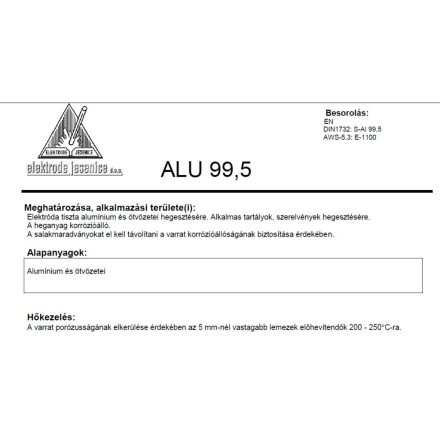 Elektróda ALU 99.5 3.25mm