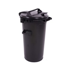 Háztartási kuka 50 L fekete, műanyag