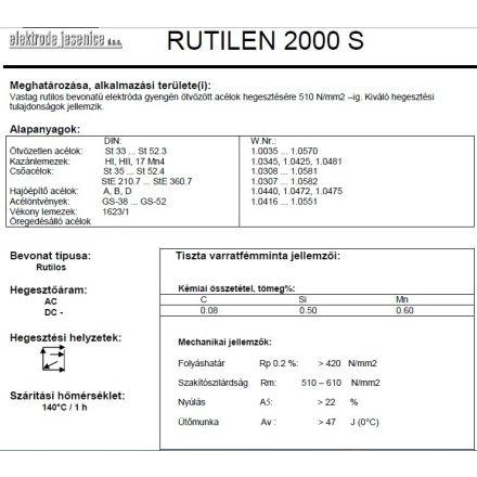 Elektróda Rutilen 2000 5.0 mm