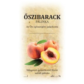 Matrica őszibarack pálinka 50db/csom