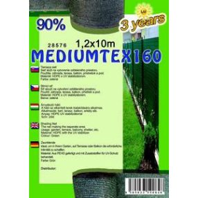   Árnyékoló háló Mediumtex 1.2x10m zöld 90% 160g/m2 28576
