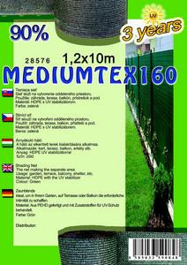 Árnyékoló háló Mediumtex 1.2x10m zöld 90% 160g/m2 28576