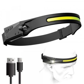 Fejlámpa LED-es, tölthető, 350 lumen