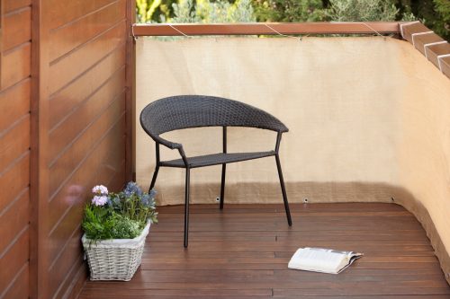 Erkélyháló fűzőlyukakkal Balcony Easy bambusz 0.9x5m 160gr/m2 2020723/2021549
