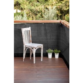   Erkélyháló fűzőlyukakkal Balcony Easy antracit 0.9x5m 160gr/m2 2020726