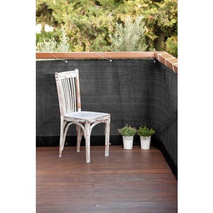 Erkélyháló fűzőlyukakkal Balcony Easy antracit 0.9x5m 160gr/m2 2020726