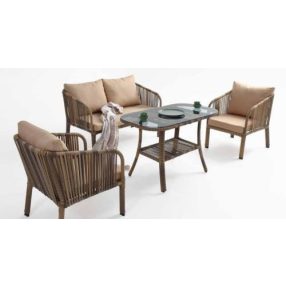 Kerti Szett 4R Artemis Ikili Barna