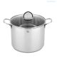 Rozsdamentes Fazék fedővel 24 cm 10,5L