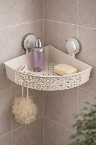 Vákumos fürdőszobai sarokpolc UP505 