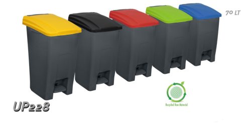 Pedálos Szemetes 70L Antracit
