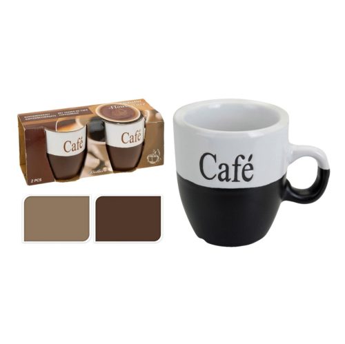 Kerámia bögre kávés 150 ml  2 db-os szett