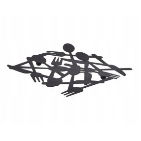 Edényalátét Fekete Fém 19 cm