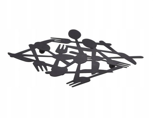 Edényalátét Fekete Fém 19 cm