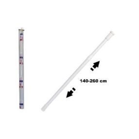   Teleszkópos zuhanyfüggönyrúd fehér   140–260 cm  ENG592