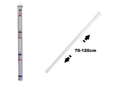 Teleszkópos zuhanyfüggönyrúd  fehér 70–120 cm ENG592