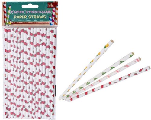 Szívószál Papír 16 db-os