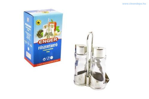 Fűszertartó Üveg 2R.+Tartó /Eng-030