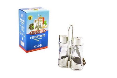 Fűszertartó Üveg 2R.+Tartó /Eng-030