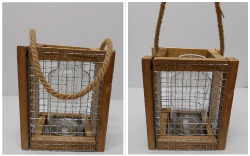 Sq21032-2 Szögletes Lampion 19Cm SQ21032-