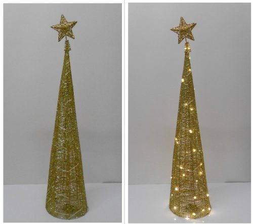 Karácsonyi álló dekor világítás – 90 cm, arany színű  AT220718