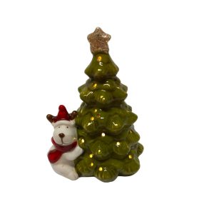 Fenyőfa Rénszarv.14 Cm Led AT238078