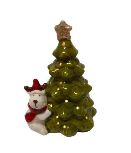 Fenyőfa Rénszarv.14 Cm Led AT238078