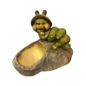 Dekor Kő Kaspó Hernyóval30Cm 241157 D