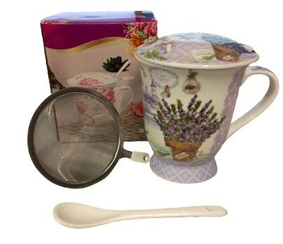 Teásbögre szett levendula, díszdobozos  JS123154