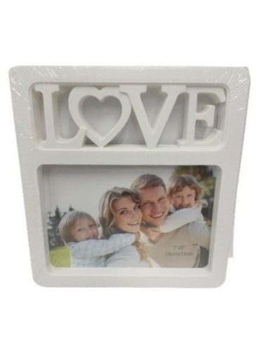 Képkeret Love – 19,5 × 21 × 1,8 cm, 18 × 13 cm-es fotóhoz  JS123071