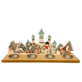 Fa  adventi,karácsonyi dekor mécsestartó AT24-115