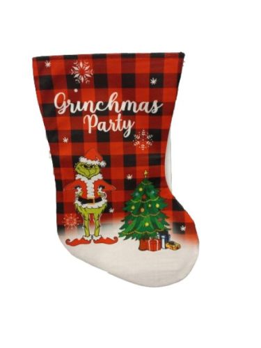 Karácsonyi Mikuláscsizma  Grincs mintával  AT24-315065