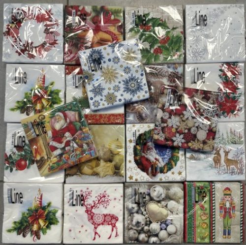 Karácsonyi szalvéta, 3 rétegű, 20 db-os