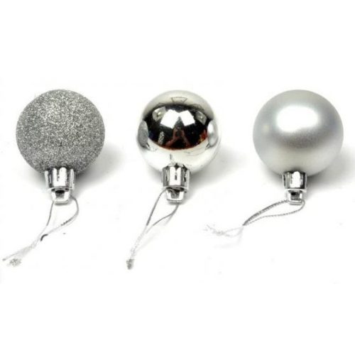 Gömb 3Cm12Db Ezüst JS171144