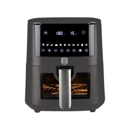 Berlinger Haus Antracit Collection Air Fryer digitális forró levegős sütő átlátszó ablakkal, 8 L BH-9609