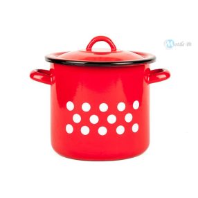 Fazék+Fedő Pir.Pötty.3L./2+39/17Pp