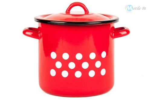 Fazék+Fedő Pir.Pötty.3L./2+39/17Pp