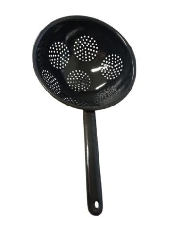 Nyeles tésztaszűrő 22 cm – fekete