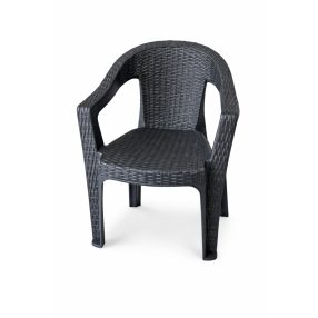 Behram rattan  karfás szék – antracit