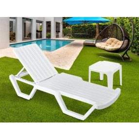 Napozóágy fehér  188x71 cm