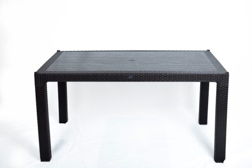 Rattan Asztal Antracit színben 150X90 cm 