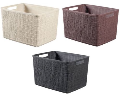 Jute Kosár L 36X28X23 Cm