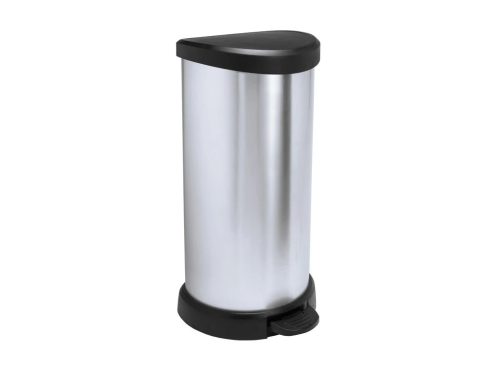 Curver fém hatású pedálos szemetes 40 L