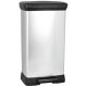 Curver fémhatású pedálos szögletes szemetes 50  L02162