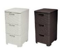 Rattan Fiókos Tároló 3X14 L